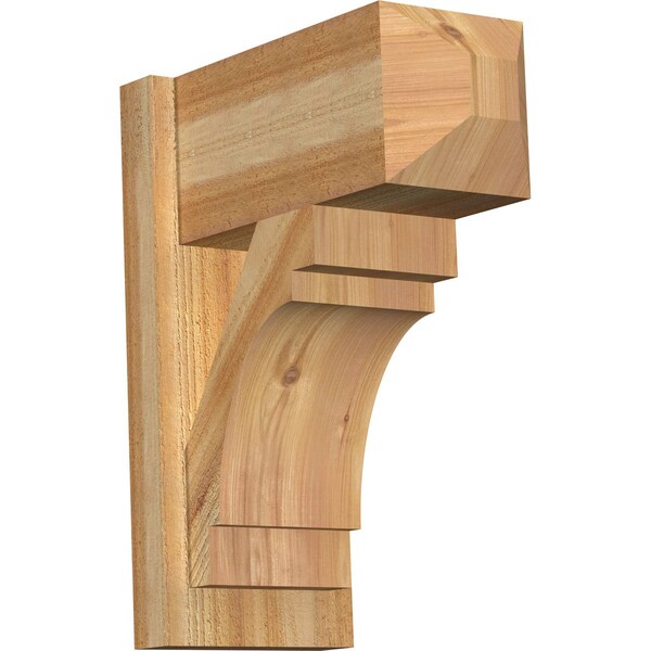 Ekena Millwork Merced Craftsman Rough Sawn Outlooker, Western Red Cedar, 8"W x 16"D x 20"H OUT08X16X20MRC04RWR - main